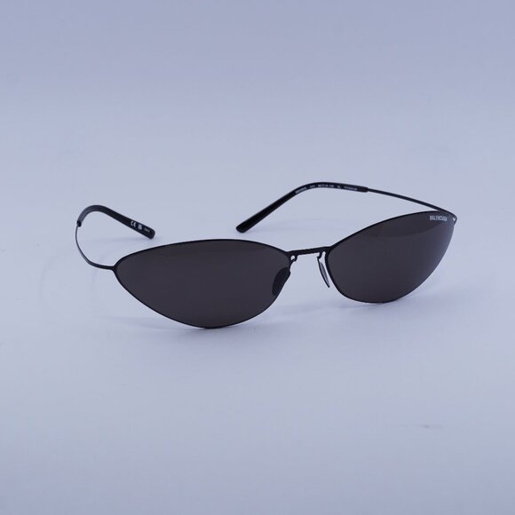 Balenciaga BB0350S 001 Sunglasses Black Cat Eye Frame, Grey Lenses - Picture 1 of 10